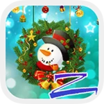 colorful christmas theme android application logo